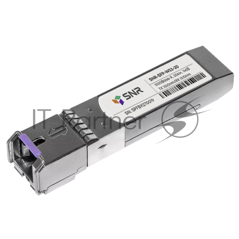 Модуль SNR SFP WDM, дальность до 20км (14dB), 1550нм