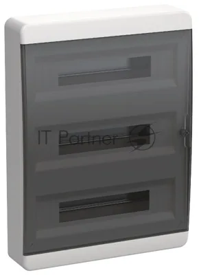 Корпус пластиковый ЩРН-П-54 IP41 черный прозрачная дверь TEKFOR IEK TF5-KP12-N-54-41-K01-K03