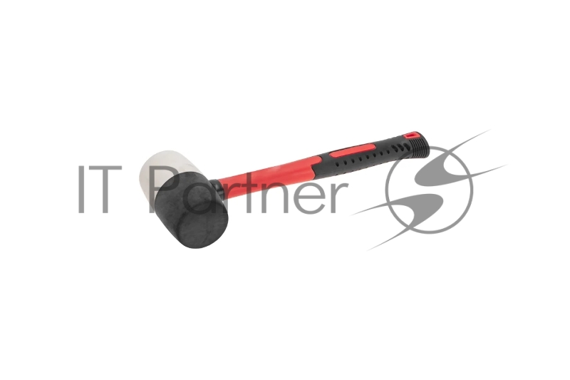 Киянка резиновая Kranz KR-12-8154 680 г, черно-белая резина, фибергласовая рукоятка