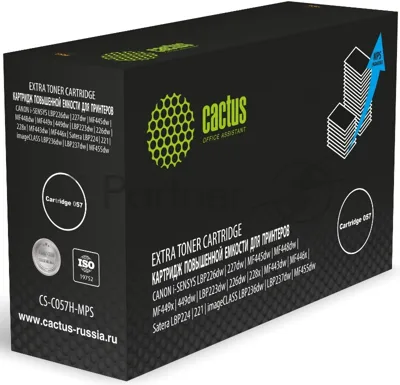 Картридж лазерный Cactus CS-C057H-MPS Cartridge 057 черный (15000 стр.) для Canon i-SENSYS LBP226dw/227dw/MF445dw/MF448dw/MF449x/449dw/LBP223dw/226dw/228x/MF443dw/MF446x/Satera LBP224/221/imageCLASS LBP236dw/LBP237dw/MF455dw