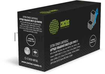 Картридж лазерный Cactus CS-CF283X-MPSXL CF283X/Canon 737 черный (8000 стр.) для HP LJ Pro MFP M225dn/dw/rdn/M201n/dw/M202n/dw;Canon i-SENSYS MF211/212w/216n/217w/226dn/227dw/236n/229dw/231/232w/237w/244dw/247dw/249dw/LBP151dw/D570/Satera MF224dw/222dw