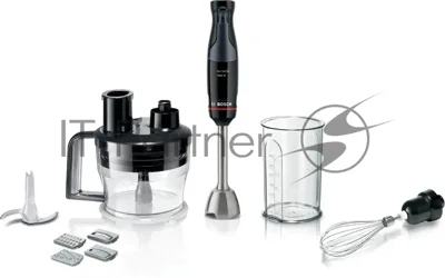 Блендер погружной Bosch MSM4B670 черный, 1000 Вт, плавная регулировка, турбо