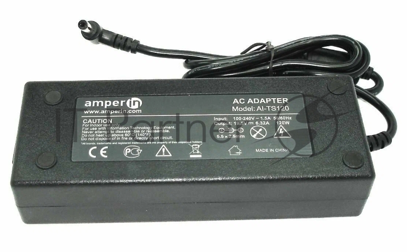 Блок питания (сетевой адаптер) Amperin AI-TS120 для ноутбуков Toshiba 19V 6.3A 5.5x2.5мм