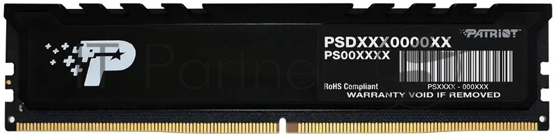 Оперативная память Patriot Signature Premium, DDR5, 16Gb (1x16 GB), 5600 MHz, CL46, DIMM, радиатор, черный