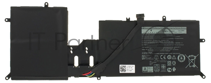 Аккумуляторная батарея для ноутбука Dell Alienware M15 R2 M17 R2 (Y9M6F) 11.4V 76Wh