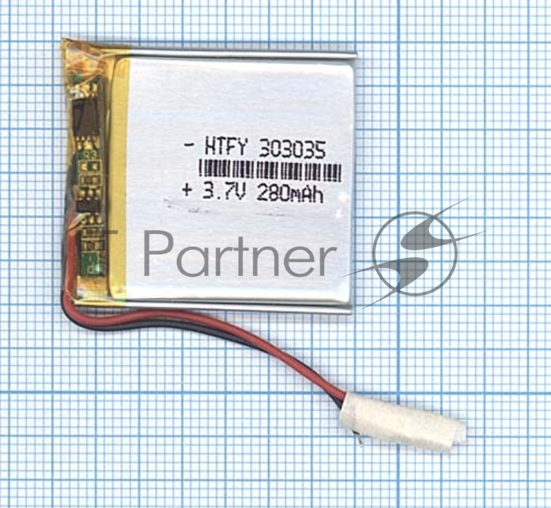 Аккумулятор Li-Pol (батарея) 3x30x35мм 2pin 3.7V/280mAh