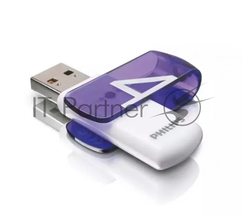 Флешка USB 4Gb PHILIPS VIVID2.0 4Gb, USB 2.0