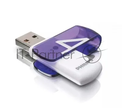 Флешка USB 4Gb PHILIPS VIVID2.0 4Gb, USB 2.0