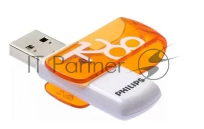 Флешка USB PHILIPS VIVID (FM12FD05B/97), 128Gb, USB 2.0, R/W 15/6, белый/желый