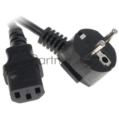 Кабель питания Cablexpert Schuko-C13, 3х0.5мм2, 6А, с заземлением, 1.8м, черный, без инд.уп., 500 шт [PC-186-1-2]