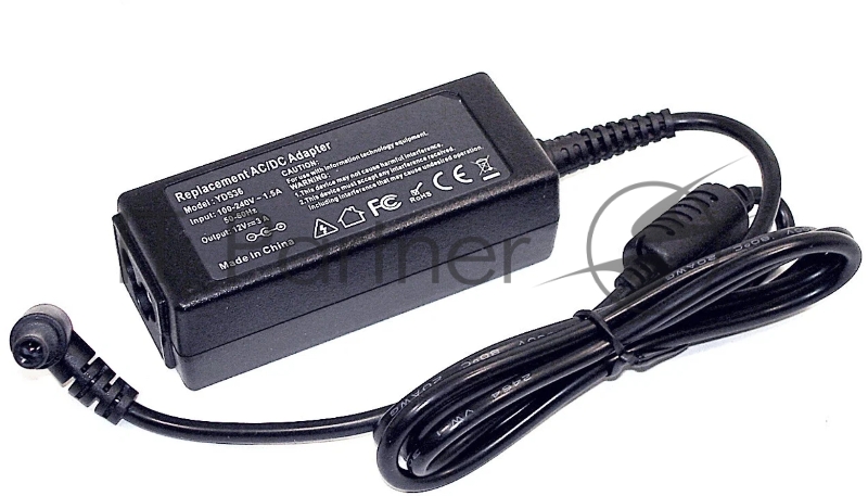 Блок питания для монитора и телевизора LCD 12V, 3A, 36W (6.5x4.4 мм) OEM