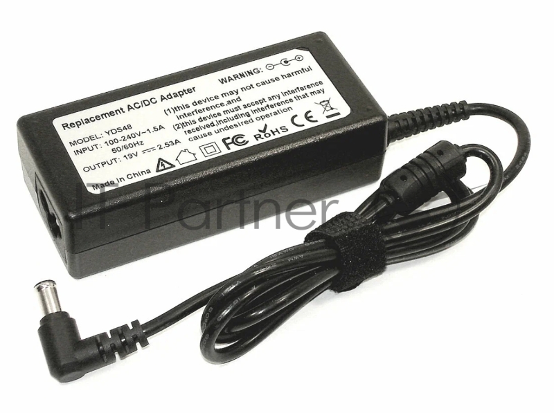 Блок питания для монитора и телевизора LCD 19V 2.53A 48W (6.5x4.4мм), OEM