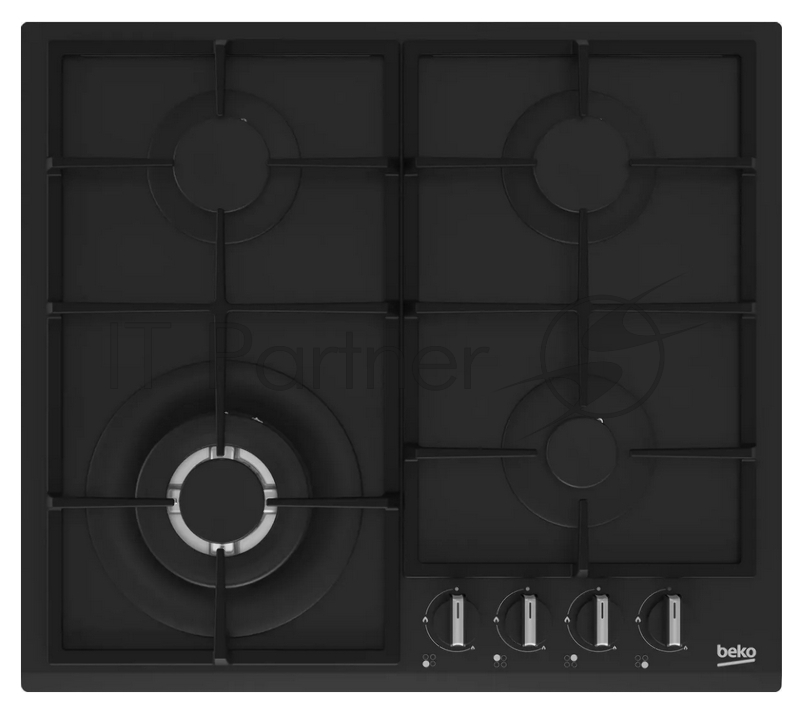 Газовая варочная поверхность Beko HIYG 64225 SBO, 4 конфорки, нержавеющая сталь, 7800 Вт