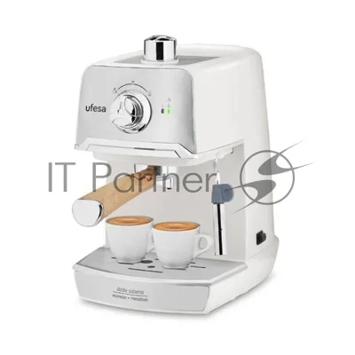 Кофеварка рожковая Ufesa CE7238 CREAM бежевый, исп. кофе - молотый, 1.2 л, 850 Вт, 20 бар