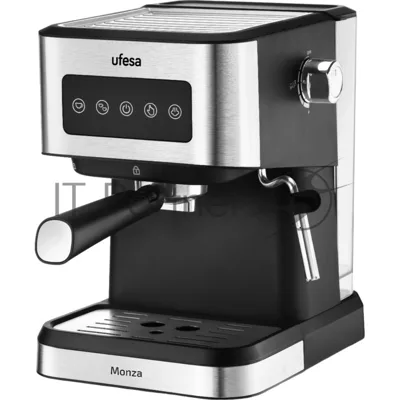 Кофеварка рожковая Ufesa MONZA черный/серебристый, исп. кофе - молотый, 1.5 л, 1050 Вт, 20 бар