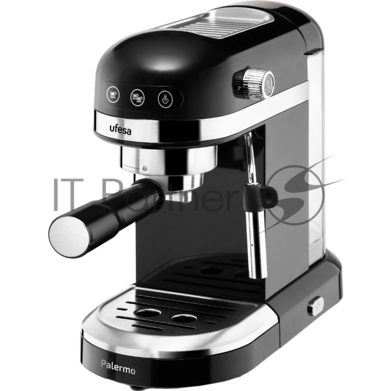 Кофеварка рожковая Ufesa PALERMO BLACK черный, исп. кофе - молотый, 1.5 л, 1350 Вт, 20 бар