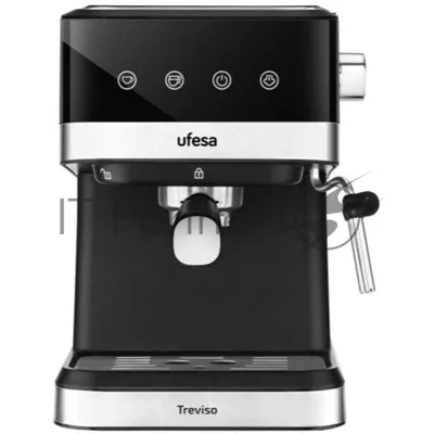 Кофеварка рожковая TREVISO Ufesa черный, исп. кофе - молотый, 1.5 л, 1050 Вт, 20 бар