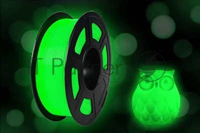 Филамент NVPrint PLA Noctilucen (Glow In the Dark) Green для 3D печати диаметр 1.75мм длина 330 метров масса 1 кг