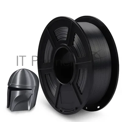 Филамент NVPrint Silk PLA+ Grey для 3D печати диаметр 1.75мм длина 330 метров масса 1 кг