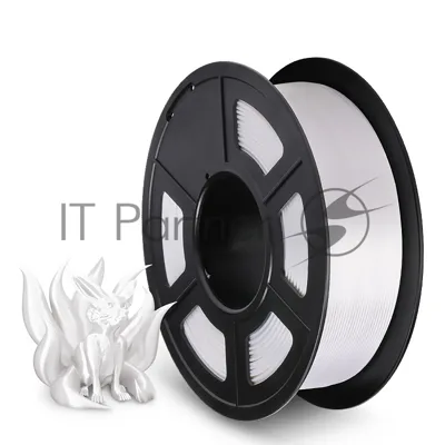 Филамент NVPrint Silk PLA+ White для 3D печати диаметр 1.75мм длина 330 метров масса 1 кг