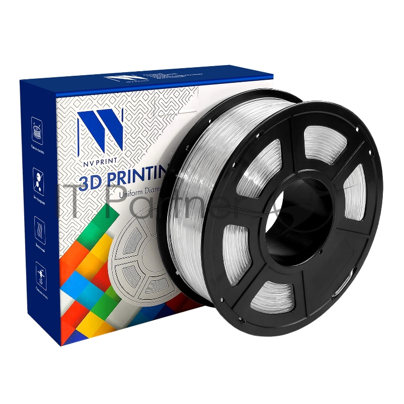 Филамент NVPrint TPU Trans. для 3D печати диаметр 1.75мм длина 165 метров масса 0,5 кг