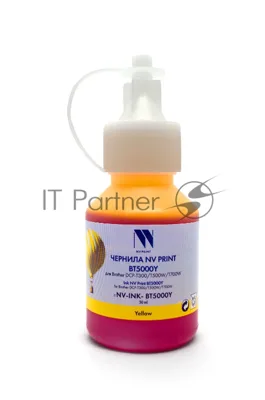 Чернила NVPrint BT5000Y для Brother DCP-T300/T500W/T700W/T220/T226/T310/T420W/T425W/T426W/T428W,T510W/T520W/T710W/T720DW/T725DW/T820DW/T825DW, MFC-T810W/T910DW/T920DW/T925DW/T4500DW, HL-T4000DW (50 мл) Yellow