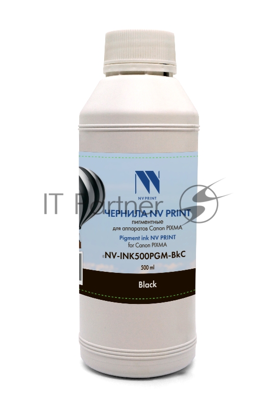 Чернила NVPrint пигментные NV-INK500PGM-BkC для аппаратов Canon PIXMA G5040, G6040, G2040, G7040, G1420, G2420, G3420, G2460, G3460, G3400, G4400, G2400, G1400, G3410, G4410, G2410, G1410, G3411, G1411, G1416; MAXIFY GX6040, GX7040 (500мл) черный