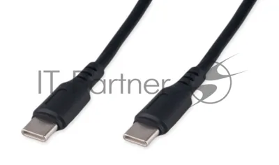 Кабель USB2.0 Cablexpert CCB-USB2-CMCMO1-2MB, TypeC/TypeC, Classic 0.1, 3A, 60W, PD/QC3.0, медь, 2м, черный, коробка