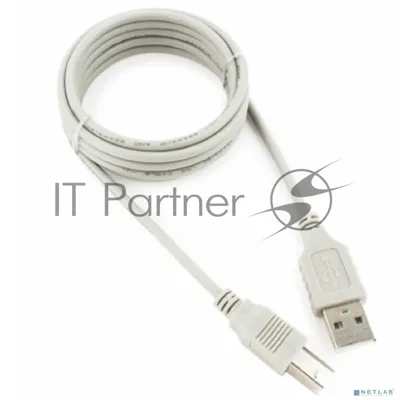 Кабель USB2.0 Cablexpert CC-USB2-AMBM-6-N, AM/BM, медь, 1.8м, серый, пакет