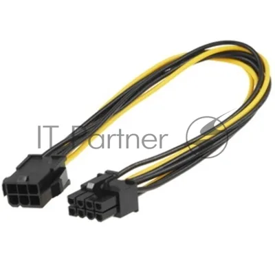 Кабель питания PCIe Cablexpert CC-PSU-68-30CM, PCIe 6pin(M)/PCIe 8pin(F), 30 см, пакет