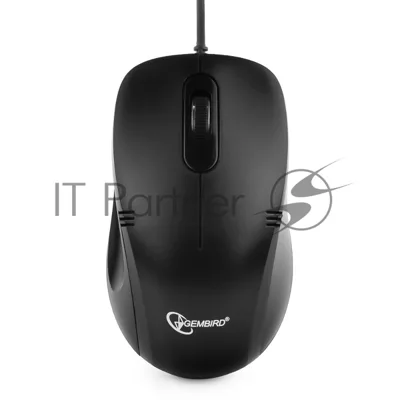 Мышь проводная Gembird MOP-110 черный, 1000 dpi, USB, кнопки - 3