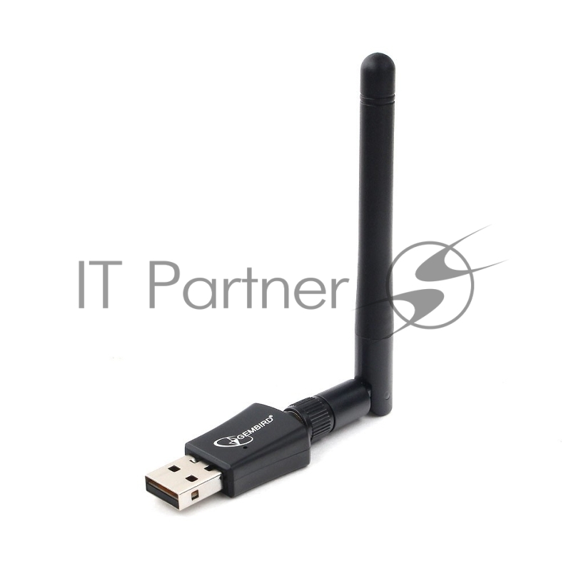 Сетевой адаптер Wi-Fi+Bluetooth Gembird WNP-UA-019, двухдиапазонный с антенной, 600Мбит, USB, 802.11b/a/g/n/a