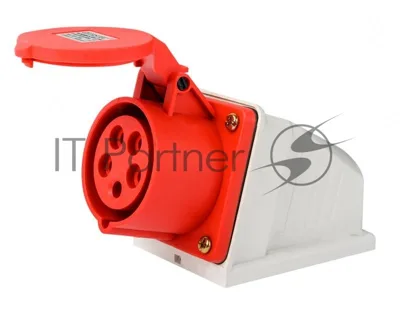Розетка стац. Dekraft 3Р+РЕ+N 32А 380В IP44 РС-103