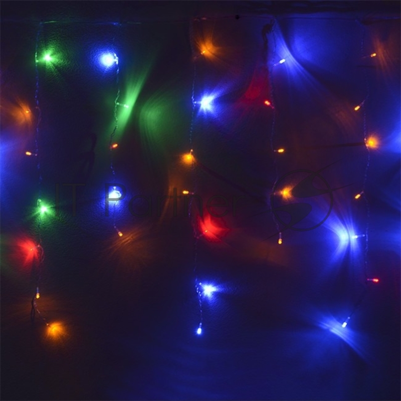 Гирлянда светод. Funray Бахрома IC-72M, 1.6*0.7м, 72 LED,мульти (4цв.) IP20, прозрачный шнур 1,5м