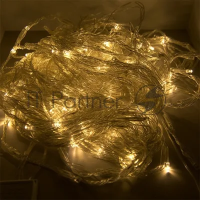Гирлянда светод. Funray Занавес CL-320WW, 3x2,5м,320LED,тепл.белый,прозрачный шн. 2,5м,220в,IP20,контр