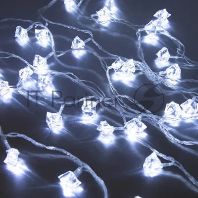 Гирлянда светод. Funray Льдинки, SE-ICE-440W, 220В, 4м, 40LED, холодный белый, прозр шнур 3м,