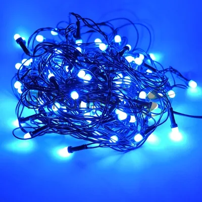 Гирлянда светод. Funray Минишарики, SE-MINI-110B, 10М, 100LED, синий, темно-зел. шн. 0,7м, контр.,