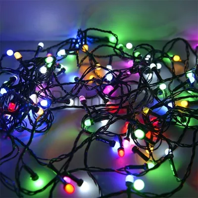 Гирлянда светод. Funray Минишарики, SE-MINI-110M, 10М,100LED,мульти(6цв.),темно-зел.шн.0,7м,контр,