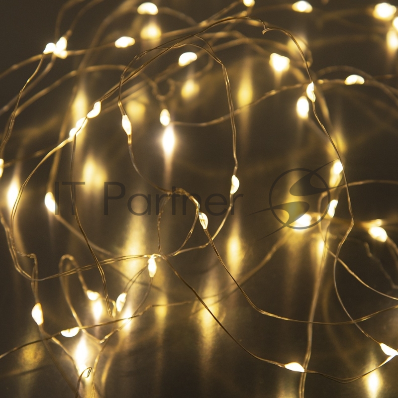 Гирлянда светод. Funray Нить, SE-STRING-10100WW, 10м, 100 LED, теплый белый, серебр. шнур 1,5м,