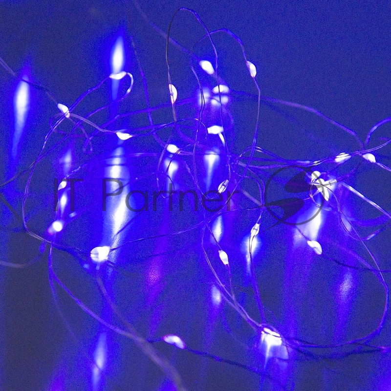 Гирлянда светод. Funray Нить, SE-STRING-550P, 5м, 50 LED, фиолетовый, 3xАА, серебр. шнур 0,3м