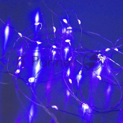 Гирлянда светод. Funray Нить, SE-STRING-550P, 5м, 50 LED, фиолетовый, 3xАА, серебр. шнур 0,3м