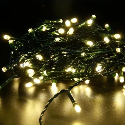 Гирлянда светод. рисовая Funray RL-110WW, 10м, 100LED, тепл.белый, темно-зел. шнур 0,7м, контроллер,