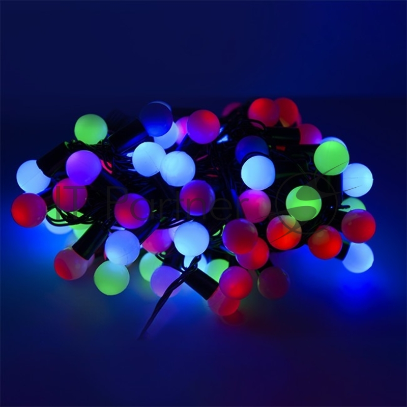 Гирлянда светод. уличная Funray Шарики, SE-BL-10100M,10M,100LED,мульт(3цв.),IP44,черн.шн.1,5м,СОЕД,