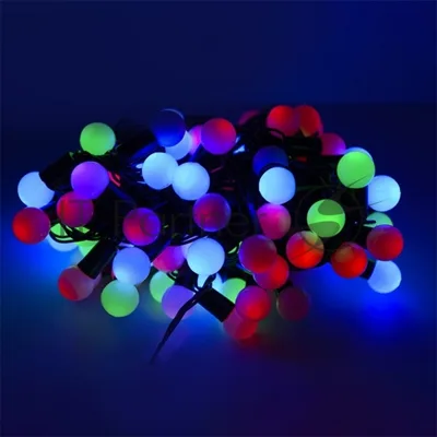 Гирлянда светод. уличная Funray Шарики, SE-BL-10100M,10M,100LED,мульт(3цв.),IP44,черн.шн.1,5м,СОЕД,