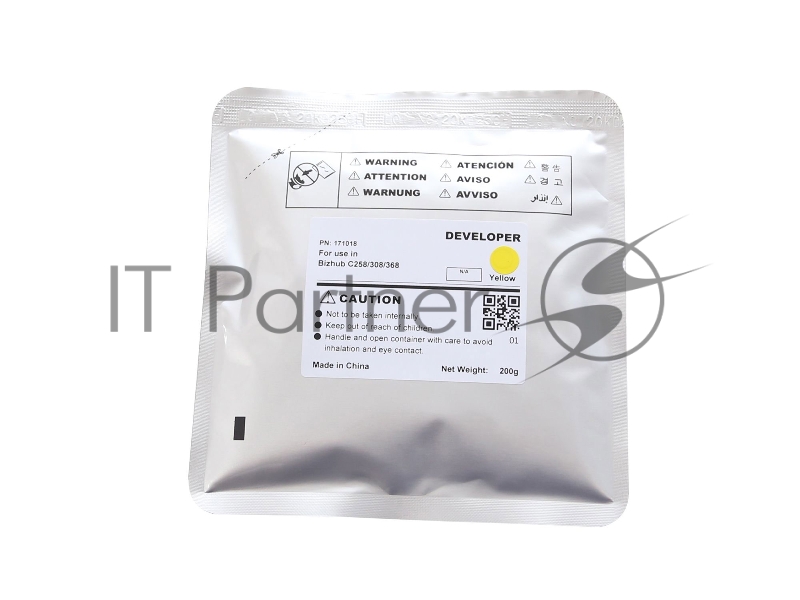 Девелопер CET для KONICA MINOLTA Bizhub C258/C308/C368 Yellow, 200г, 600000 стр.