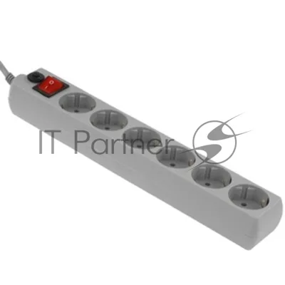 Сетевой фильтр Perfeo "POWER+", PF_A4671 (1,8м, 6 розеток, серый (PF-PP-6/1,8-G))