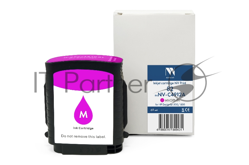 Картридж струйный NVPrint 82 (NV-C4912A) Magenta для HP DesignJet 500/800 (69 мл)
