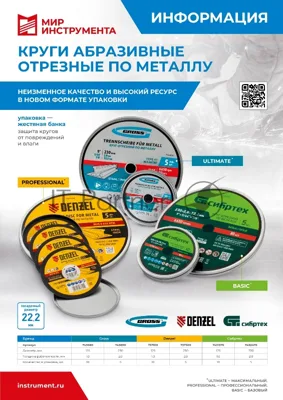 Круг отрезной по металлу Сибртех 125 х 1,0 х 22,2 мм, 84 A+16 B, в метал.банке, 10 шт.