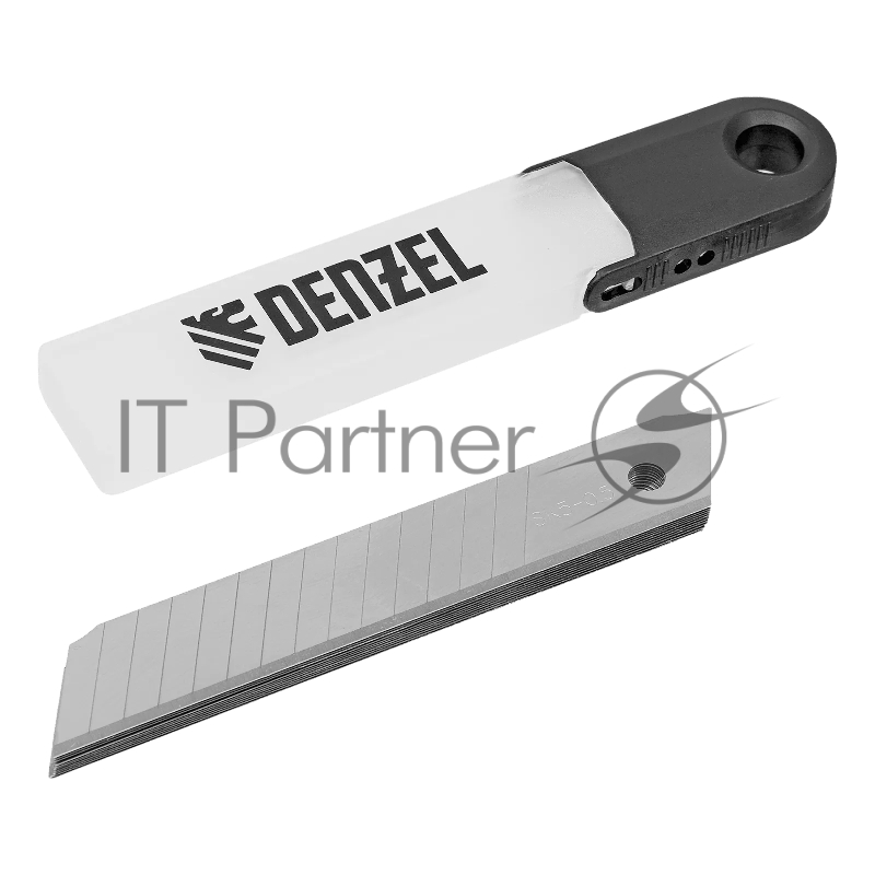Лезвия Denzel 18 мм, сталь SK5 - 0,5 мм, многосегментные, 10 шт.
