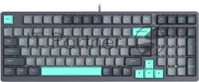 Клавиатура проводная A4Tech Fstyler FS300 механическая черный/серый USB for gamer LED (FS300 PANDA ROCK)